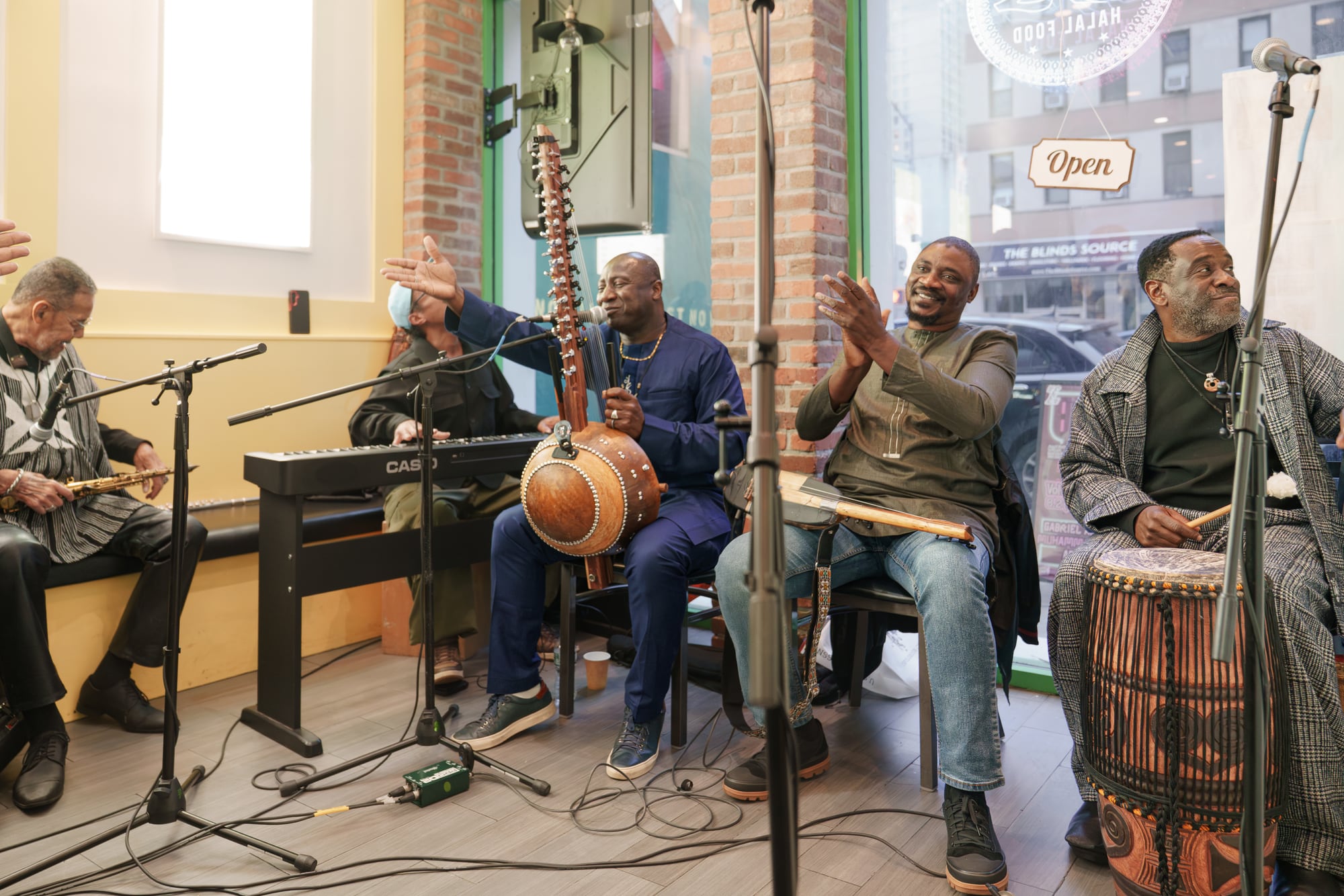The ensemble with kora and keyboard
